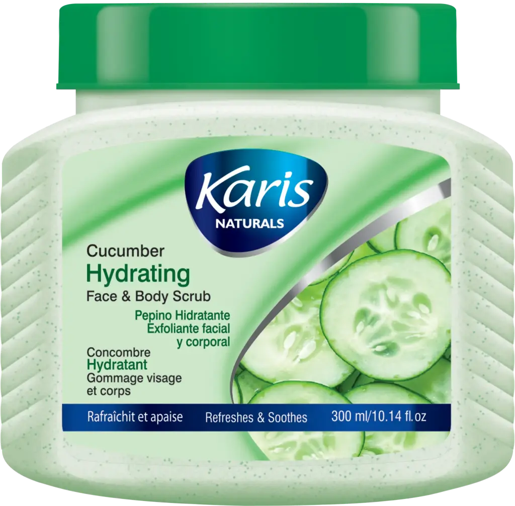 Karis Cucumber Hydrating Face & Body Scrub 300Ml