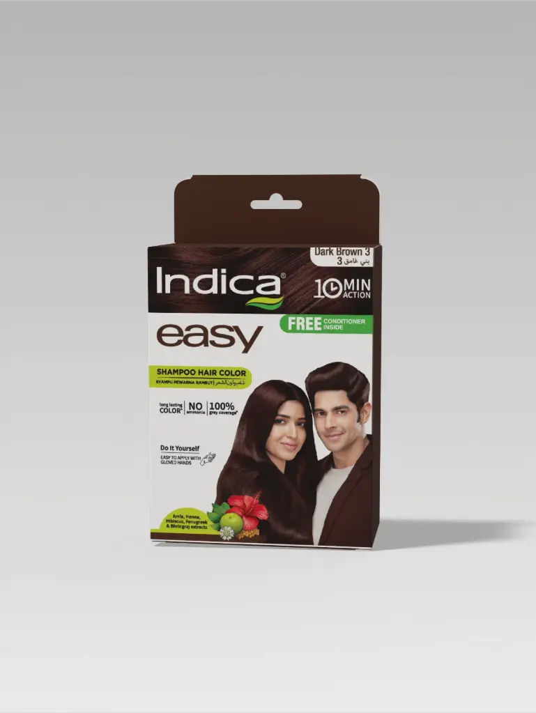 Indica Shampoo Hair Color Dark Brown (3) 32.5 ml 
